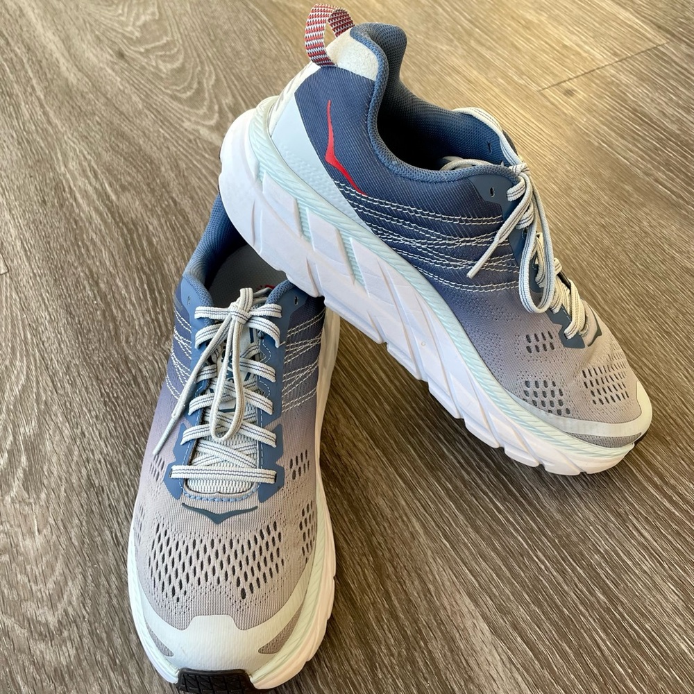 HOKA ONE ONE Women's Clifton 6 Running Shoe, Plein Air/Moonlight Blue | Size 8